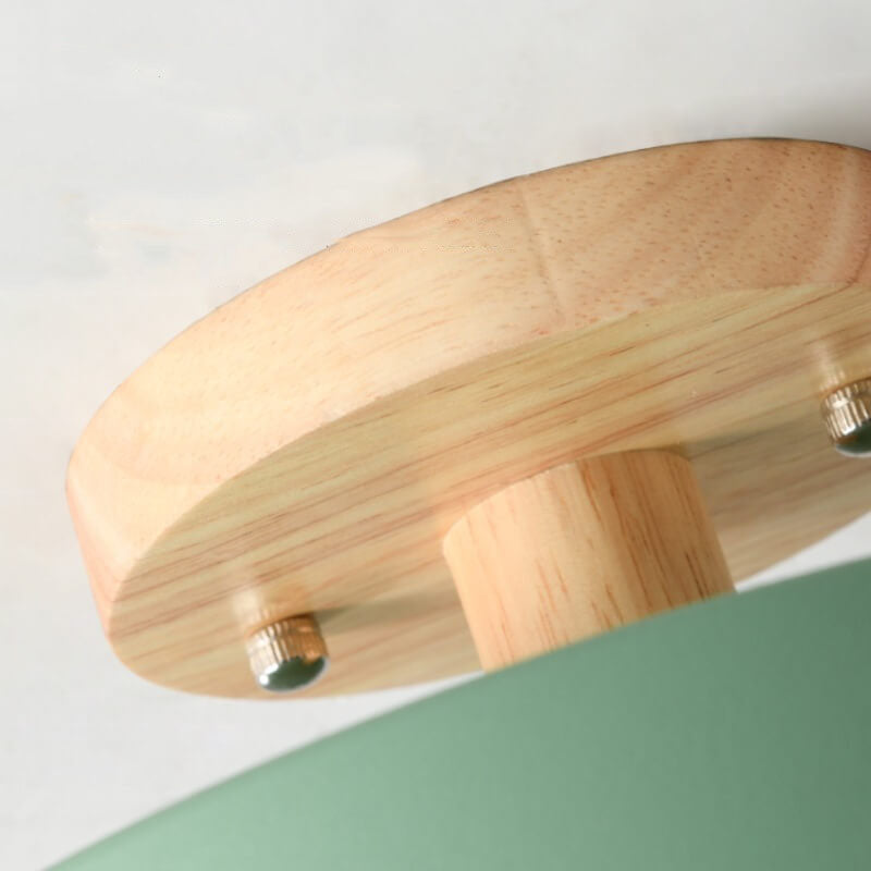 Scandinavische Ronde LED Plafondlamp - Semi-Flush Mount Plafonniere voor Slaapkamer en Woonkamer 5