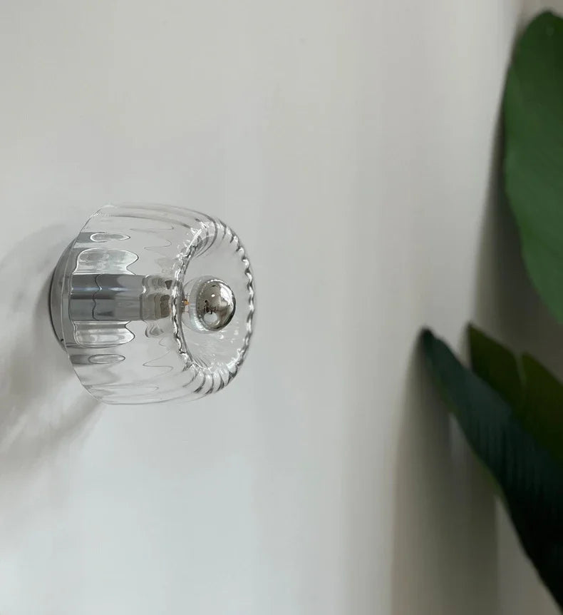 Scandinavische Bauhaus Wandlamp van Glas met Warm Witte LED Verlichting voor Binnengebruik