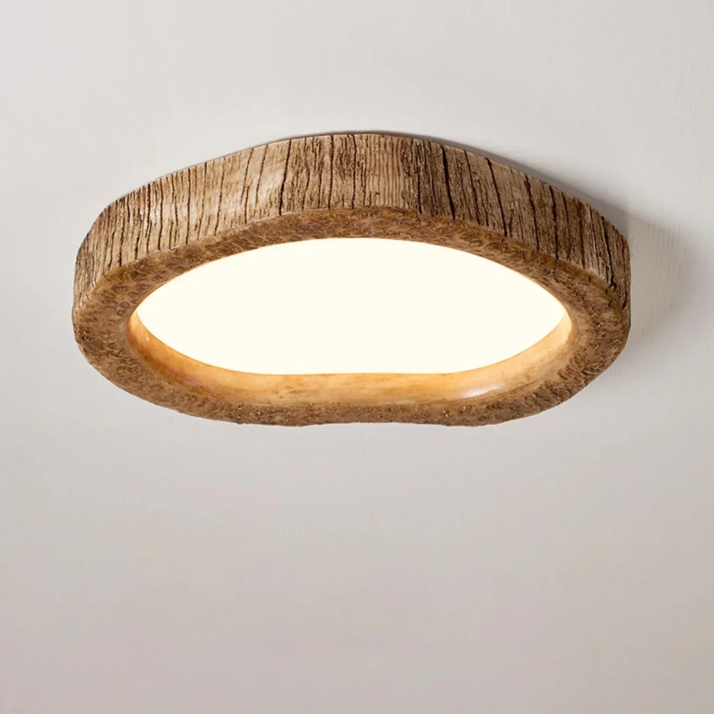 Rustieke LED Houten Plafondlamp voor Sfeervolle Verlichting 54 cm