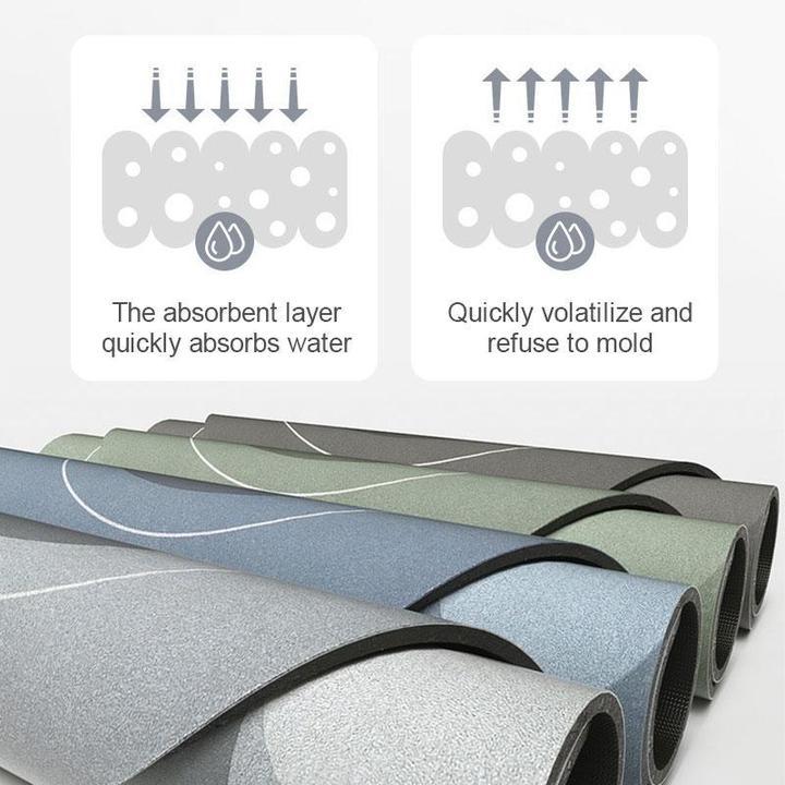 Sneldrogende Badmat van Microvezel voor Ultiem Comfort en Absorptie - 50 x 80 cm, Grijs, Beige, Blauw, Groen 4