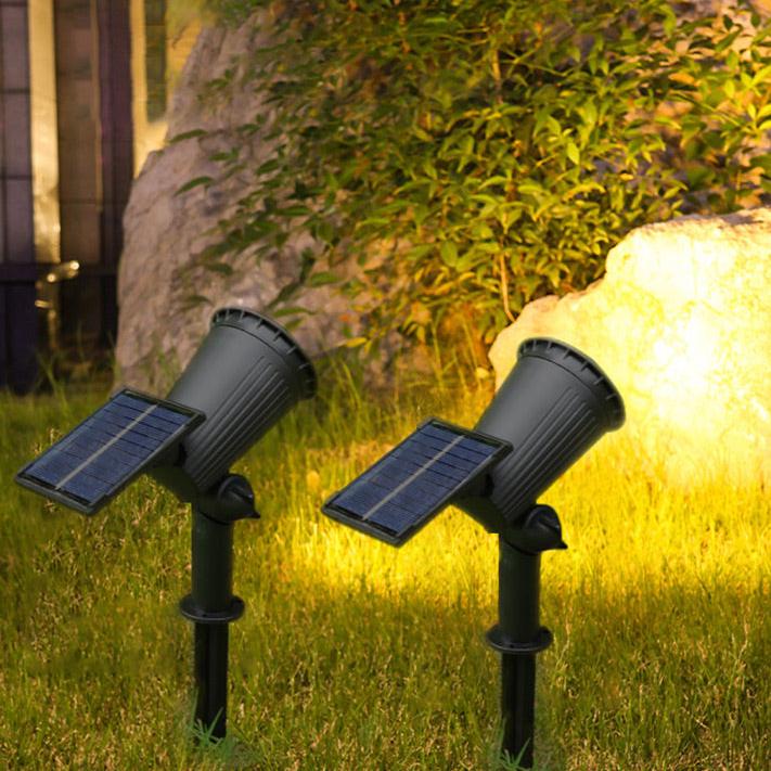 Solar Spotlight Tuin - Set van 2 met Verstelbare Hoek en 9 Kleuren Licht
