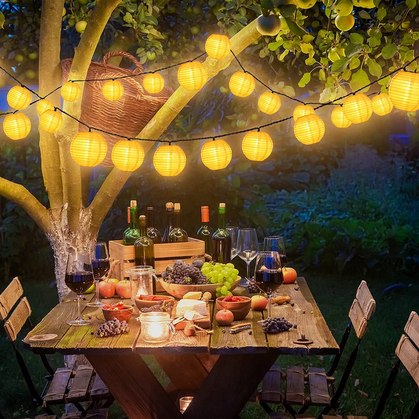 Solar Led-Lantaren Buiten Lichtslang met Schemersensor