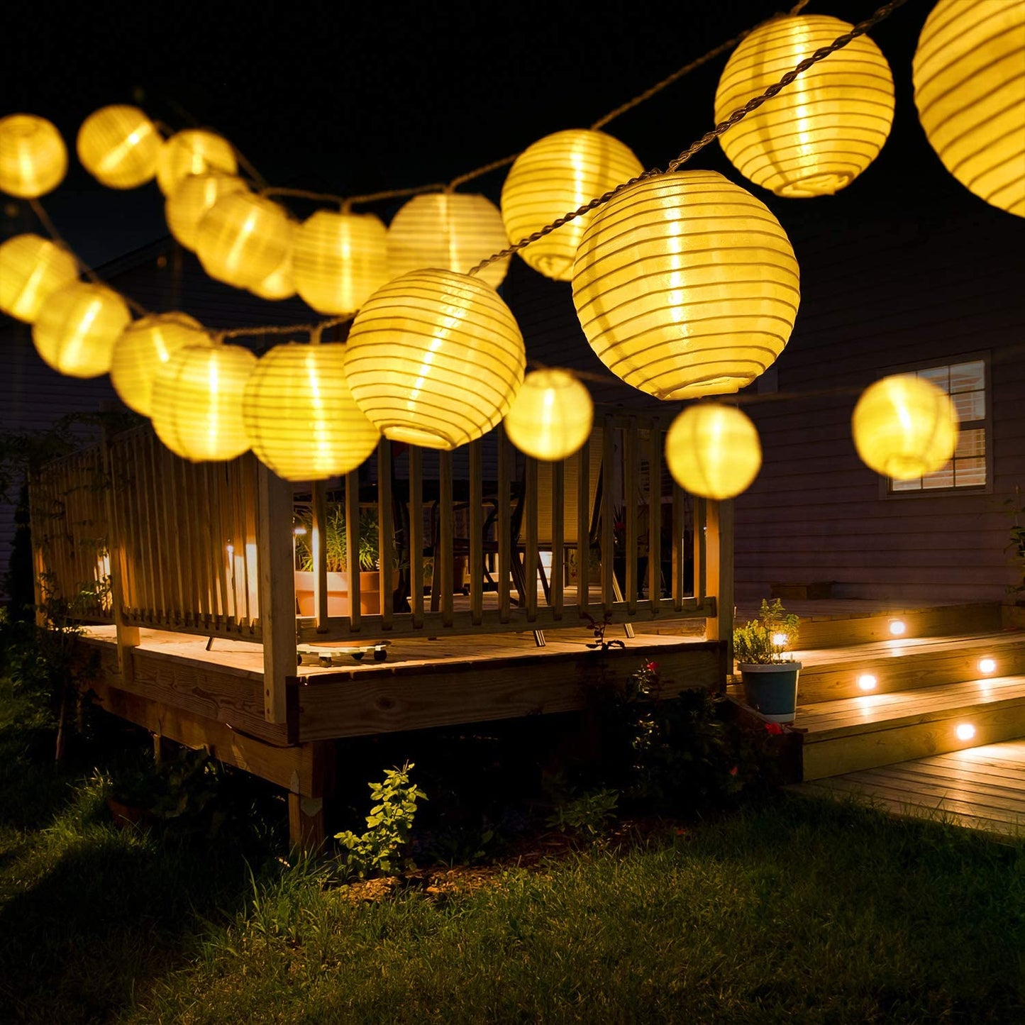 Solar Led-Lantaren Buiten Lichtslang met Schemersensor