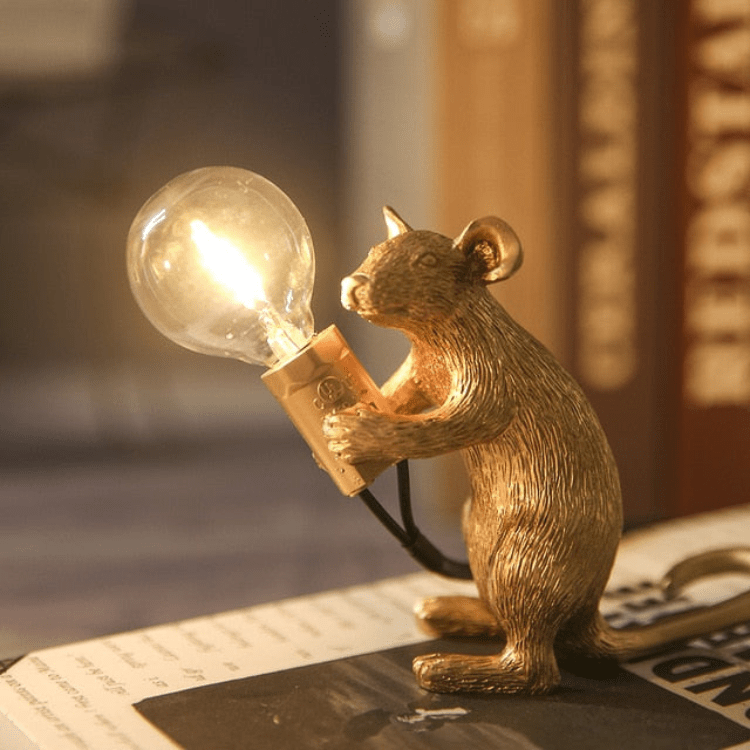 Speelse Tafellamp in Uniek Muisontwerp – Creatieve Verlichting voor Tafel of Kast 1