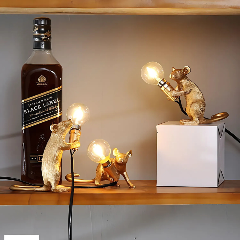 Speelse Tafellamp in Uniek Muisontwerp – Creatieve Verlichting voor Tafel of Kast 6