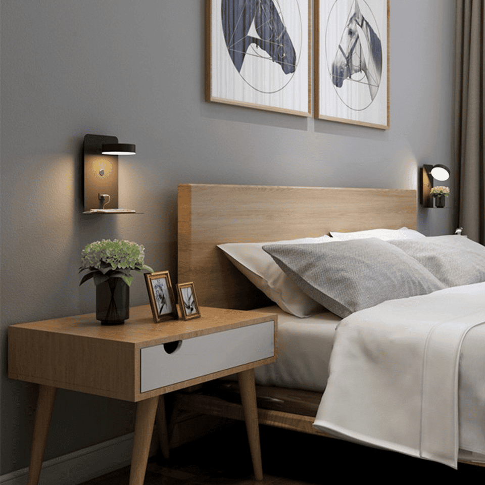 Stijlvolle Bedlamp met Warme Gloed voor Slaapkamer en Leesruimte - Elegant Bedlampje 2