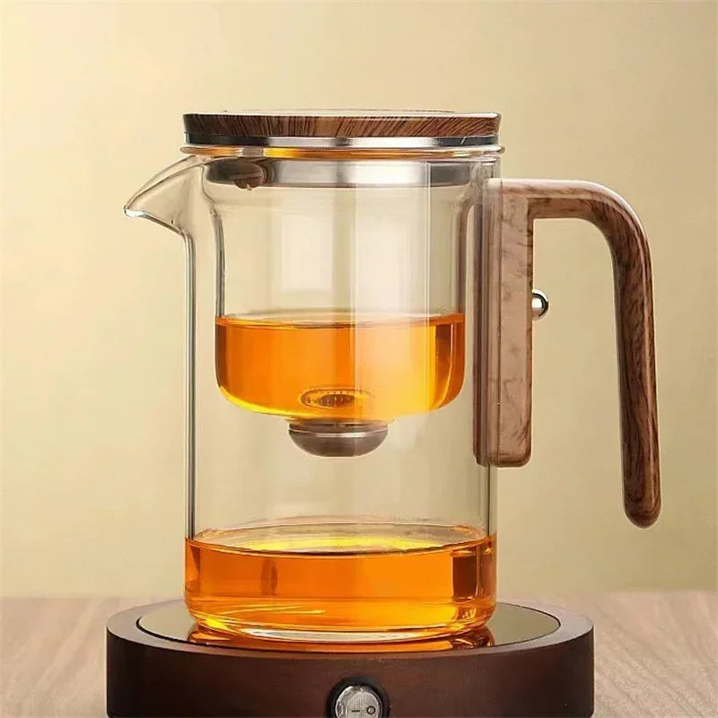Stijlvolle Glazen Theepot met Magnetisch Waterscheidingssysteem voor Perfecte Infusie 1
