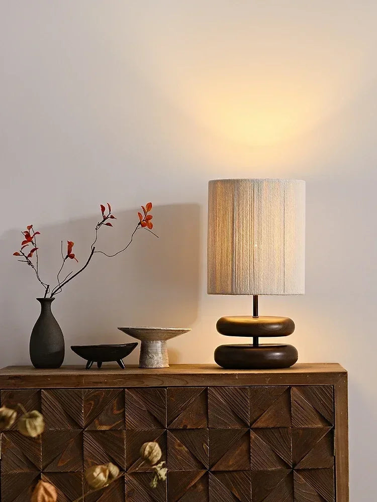 Tafellamp Zwart met Organische Keramische Voet en Linnen Kap – Bohemian Stijl voor Sfeerverlichting 6