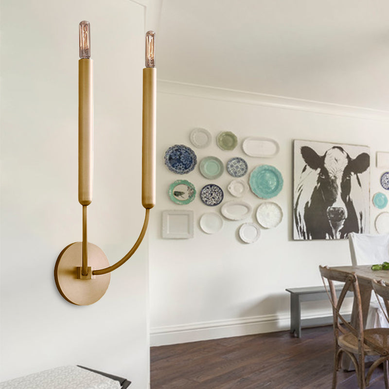 Traditionele Zwarte Wandlamp met Messing Accenten voor Binnen - Muurlamp voor Eetkamer 1
