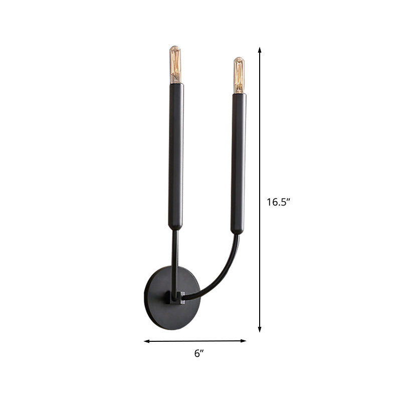 Traditionele Zwarte Wandlamp met Messing Accenten voor Binnen - Muurlamp voor Eetkamer 2