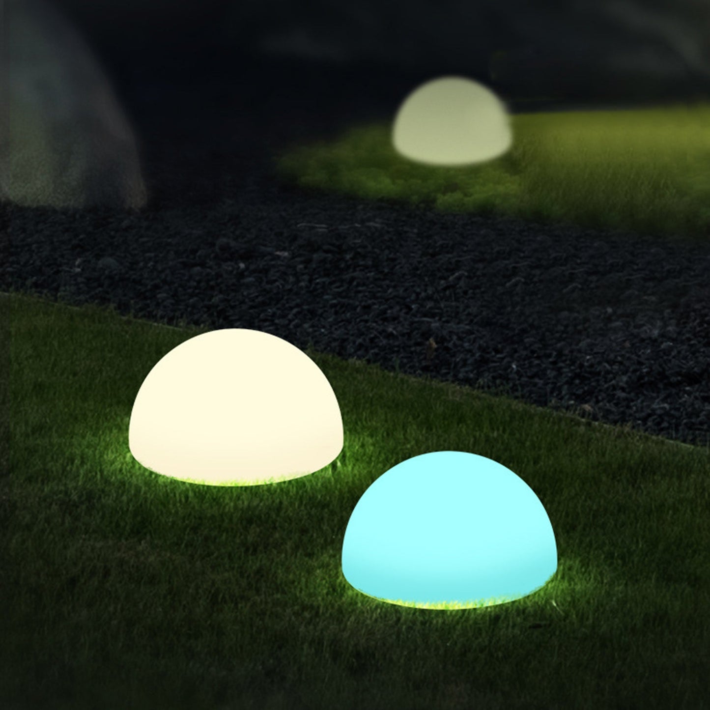 Solar Tuinlamp Steenlook 30 cm Halve Bol