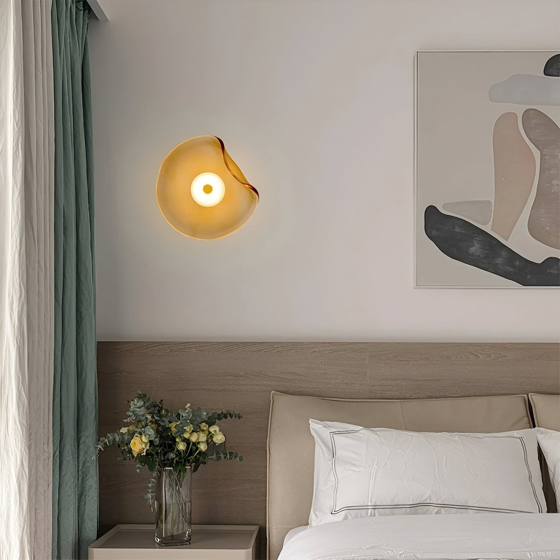 Wandlamp Glas-Metalen Ontwerp met Ingebouwde LED
