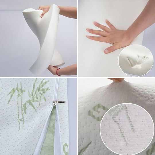Hoofdkussen met Ergonomisch Bamboe Ontwerp en Geheugenfoam voor Nekondersteuning