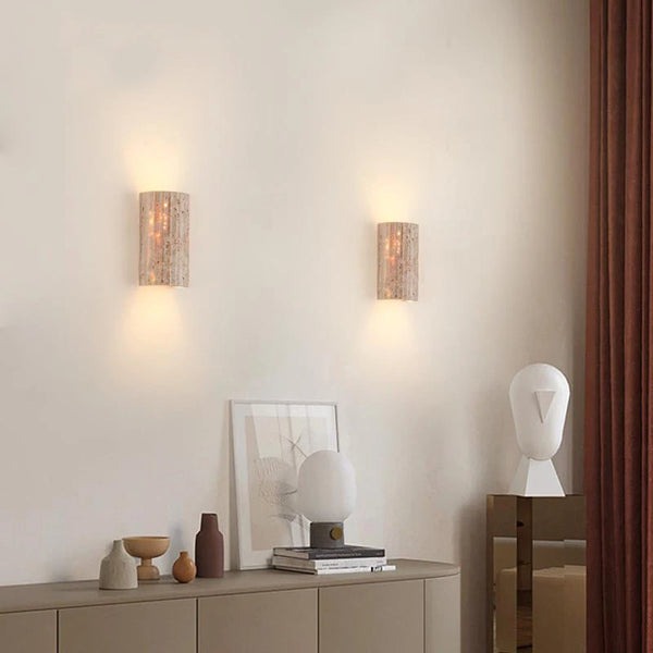 Wandlamp van Natuursteen met Halve Cilinder en Modern Ontwerp