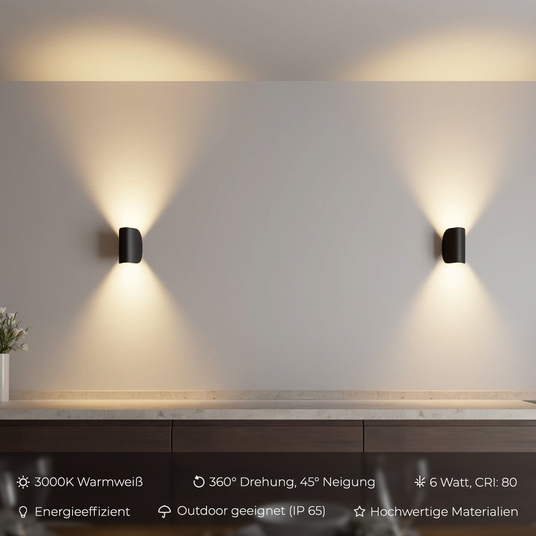 Verstelbare LED Wandlamp met Modern Design – Muurlamp voor Binnen- en Buitenruimtes 1