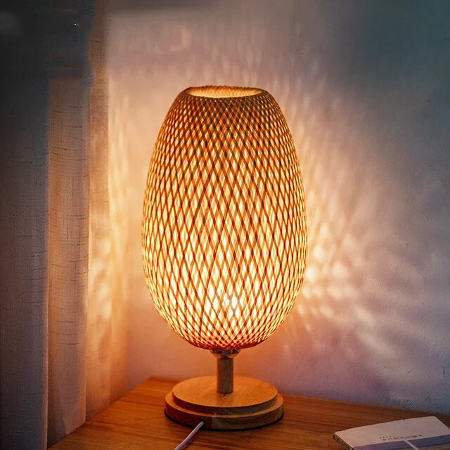 Vintage Bamboe Tafellamp – Rustiek Design voor Warmte en Sfeer in Woonkamer en Slaapkamer 10