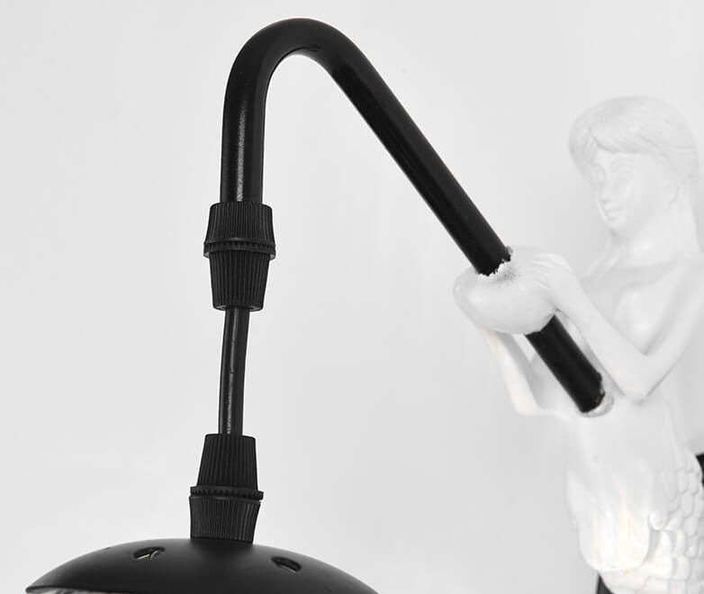 Vintage Zeemeermin Wandlamp Zwart en Goud – Unieke Muurlamp voor Binnengebruik 5