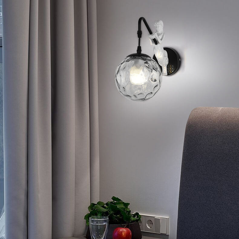 Vintage Zeemeermin Wandlamp Zwart en Goud – Unieke Muurlamp voor Binnengebruik 9