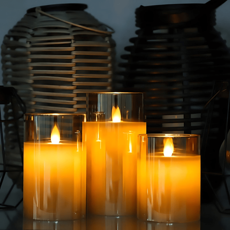 Vlamloze LED Kaarsen Set met Afstandsbediening en Timerfunctie - Realistische Flikkerende Gloed 3