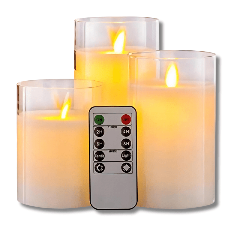 Vlamloze LED Kaarsen Set met Afstandsbediening en Timerfunctie - Realistische Flikkerende Gloed 6