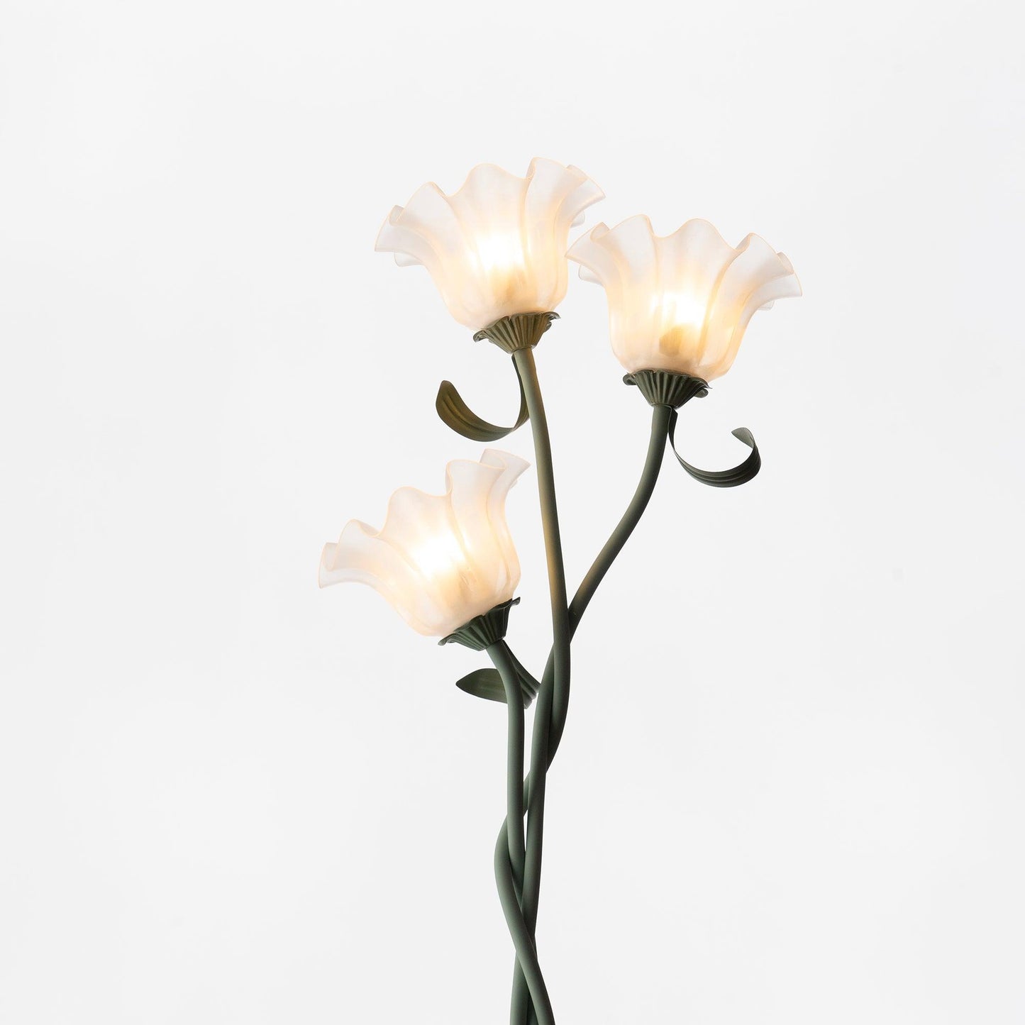 Vloerlamp Calla Bloemen - Matte Groene Staande Lamp met Witte Bloemen voor Woonkamer Decoratie 9