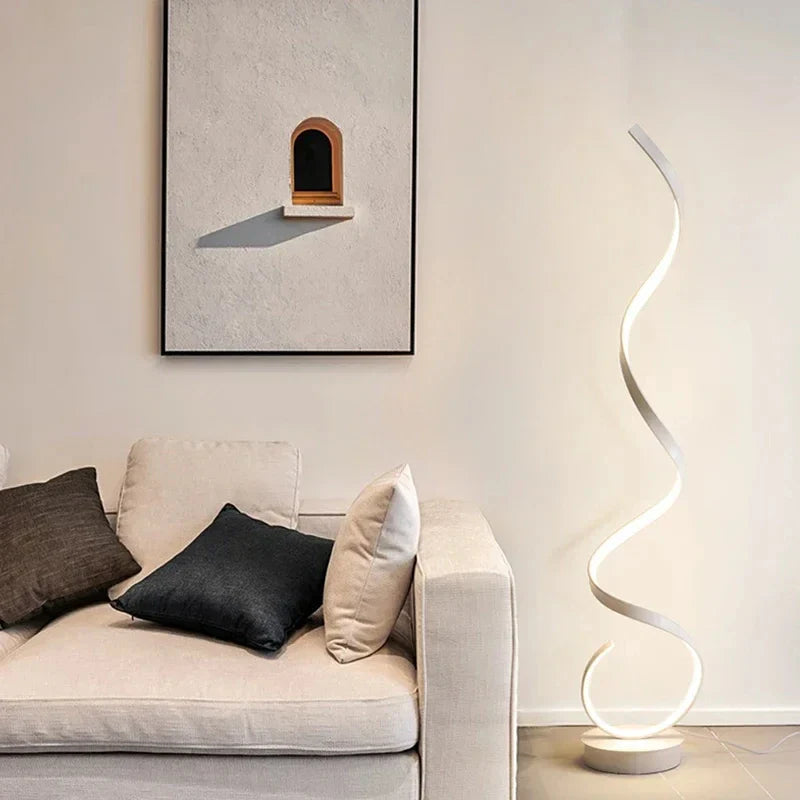 LED Spiraal Vloerlamp Dimbaar Wit