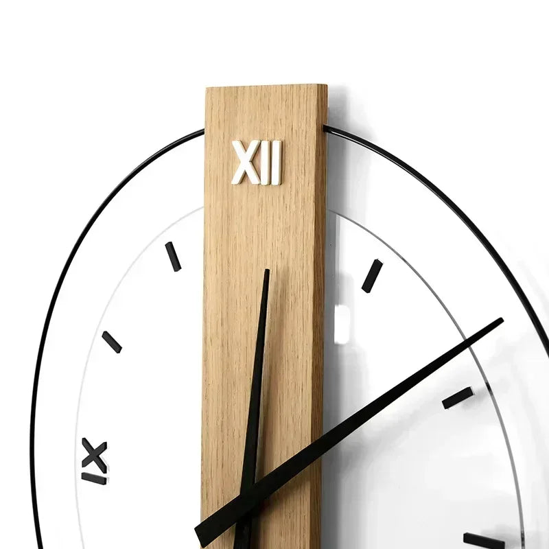 Wandklok met Minimalistisch Design en Houten Afwerking 4