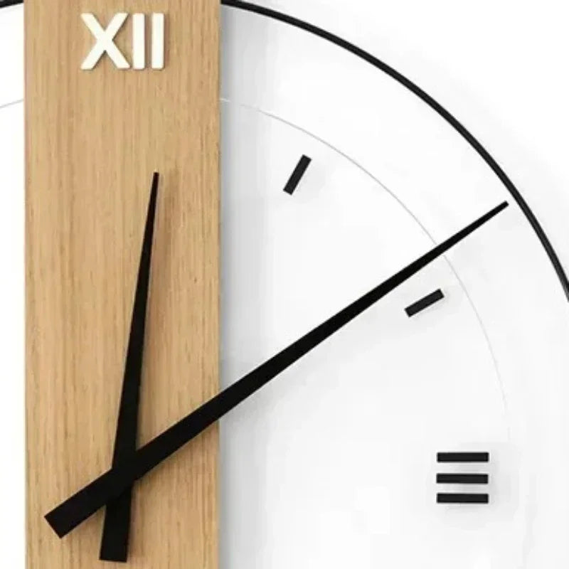 Wandklok met Minimalistisch Design en Houten Afwerking 6