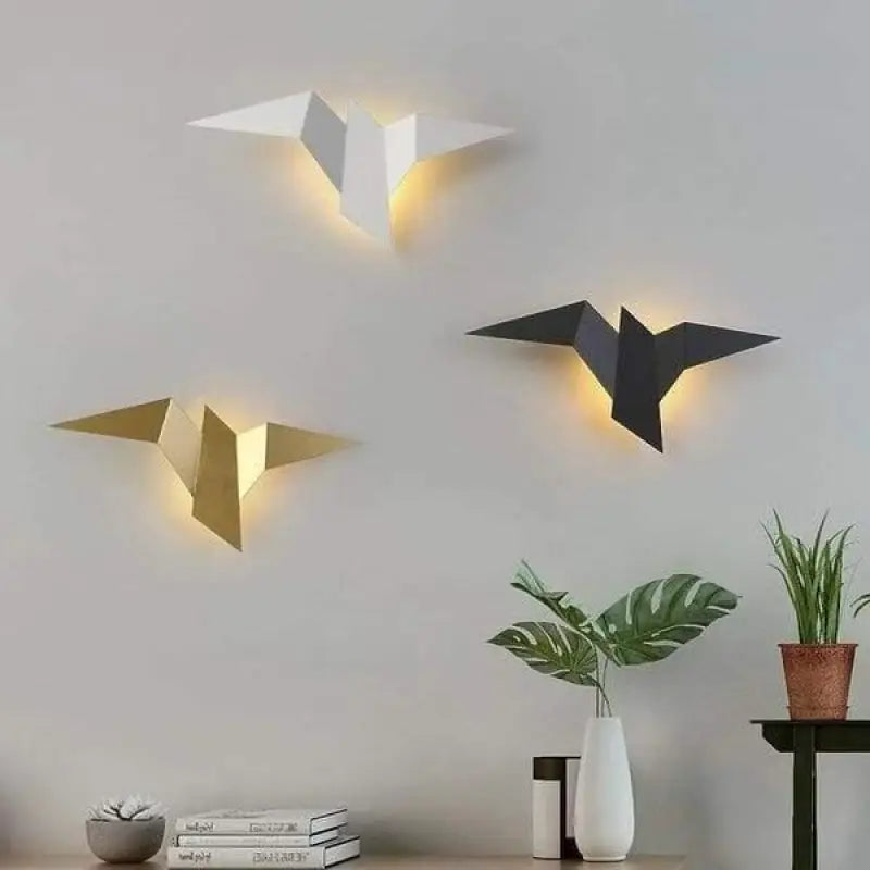 Wandlamp Goud in Vogelvorm – Elegante Wandverlichting voor Binnen voor Woonkamer en Slaapkamer 1