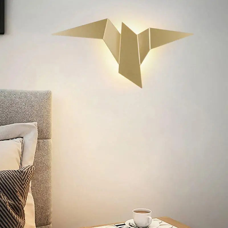 Wandlamp Goud in Vogelvorm – Elegante Wandverlichting voor Binnen voor Woonkamer en Slaapkamer 3