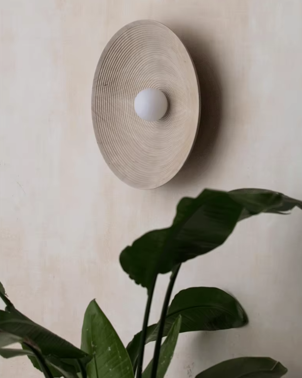Wandlamp La Clarté du Sable - Natuurlijke Hars Muurlamp voor Binnen - Warm Wit LED Verlichting 1