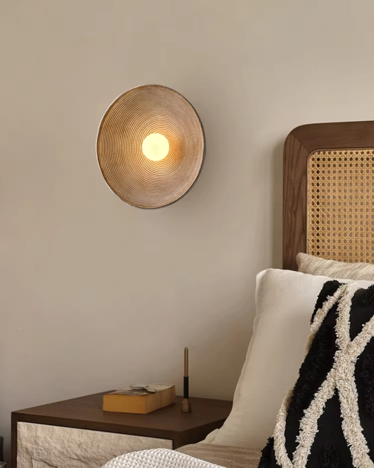 Wandlamp La Clarté du Sable - Natuurlijke Hars Muurlamp voor Binnen - Warm Wit LED Verlichting 8