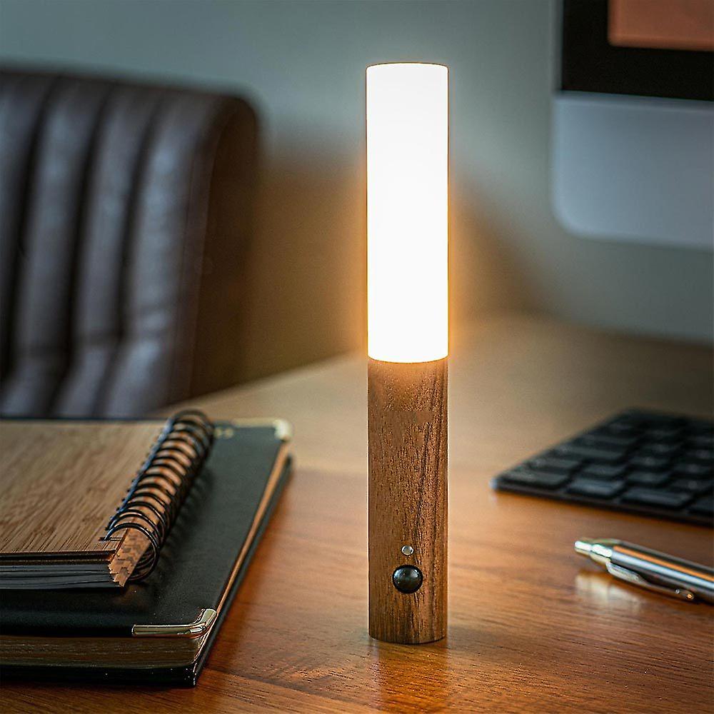 Set van 2 Wandlampen met Bewegingssensor en Houten Afwerking