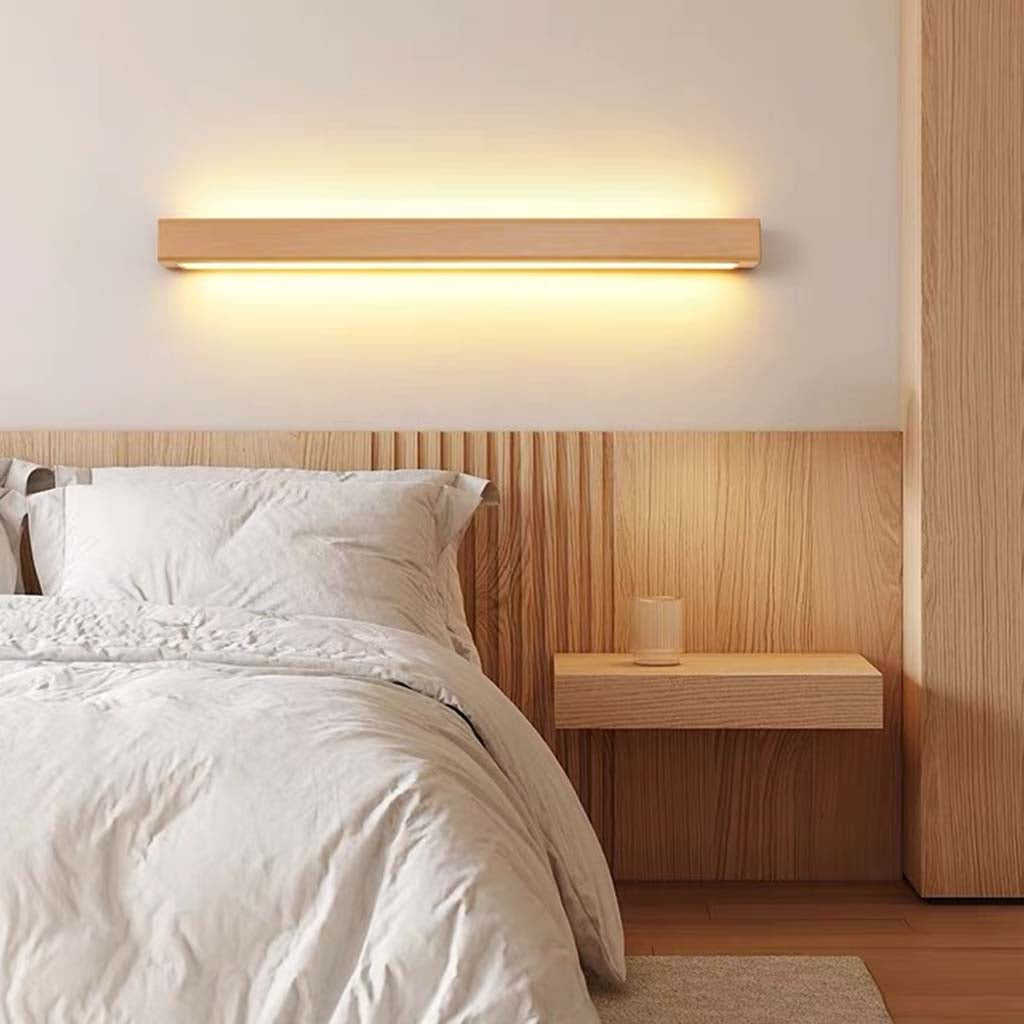 Wandlamp van Beukenhout met LED Lichtbalk voor Binnen – Modern en Energiezuinig Muurlamp 1