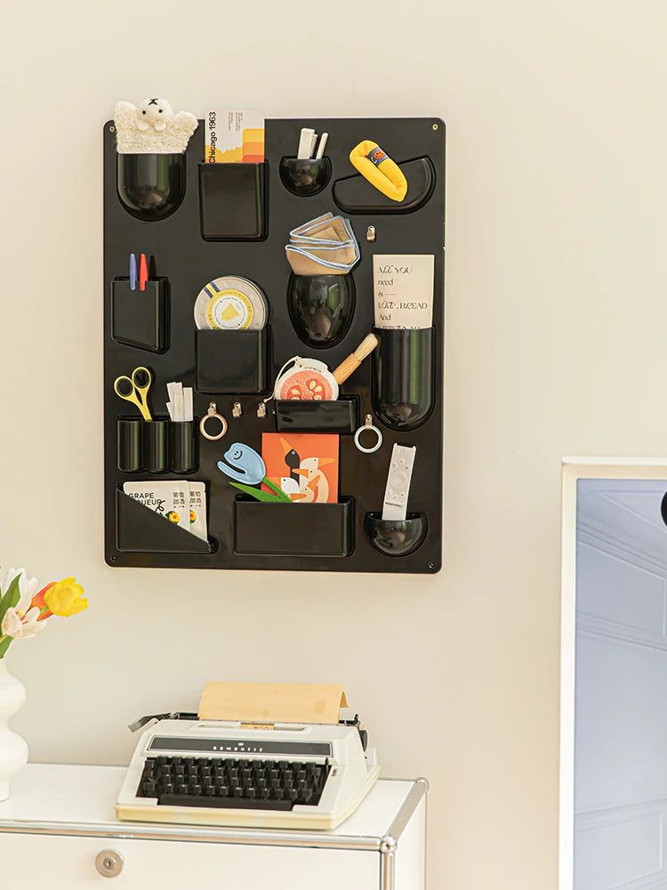 Wandopbergrek met Haken en Vakken voor Kantoor en Keuken – 68 x 52 cm Organisatieoplossing 3