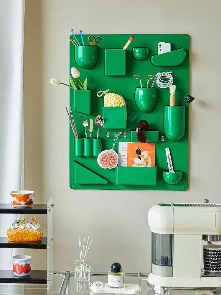 Wandopbergrek met Haken en Vakken voor Kantoor en Keuken – 68 x 52 cm Organisatieoplossing 5
