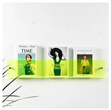 Wandplank van Acryl voor Tijdschriften - Minimalistisch en Modern Ontwerp voor Woonruimtes 4