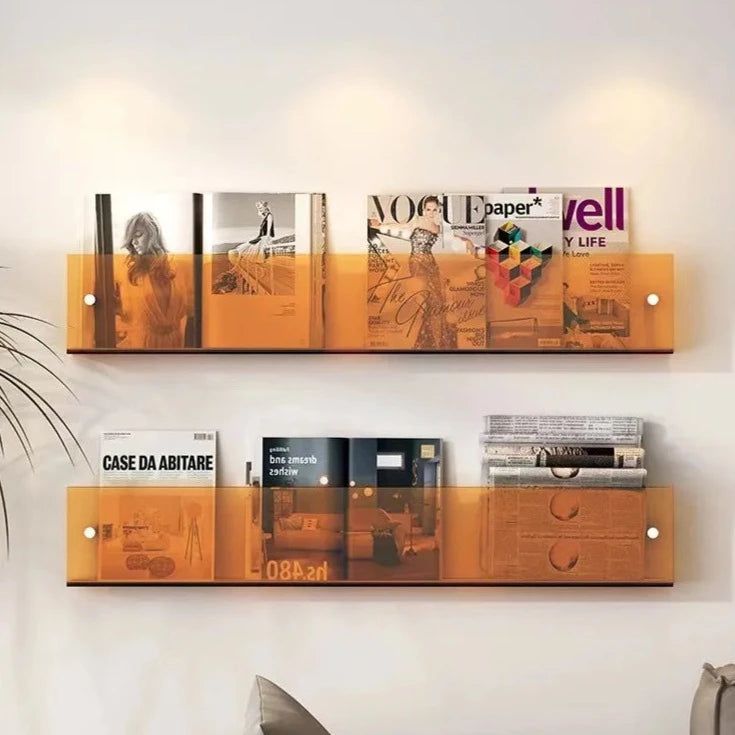 Wandplank van Acryl voor Tijdschriften - Minimalistisch en Modern Ontwerp voor Woonruimtes 5