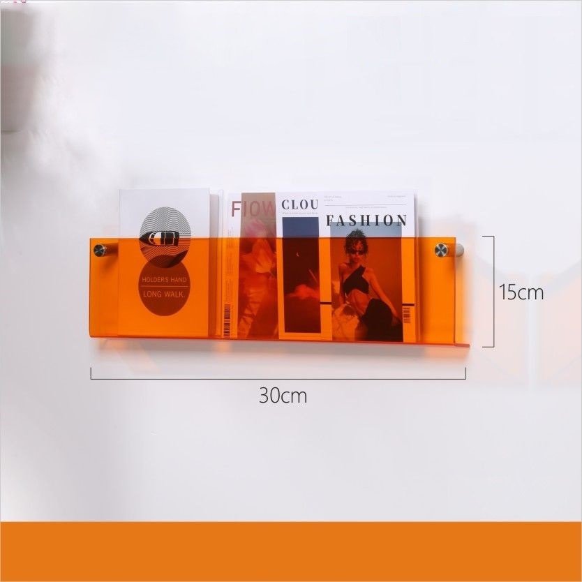 Wandplank van Acrylaat voor Tijdschriften – Modern 50x15x5 cm Wandplanken voor Boeken en Vinyl 0