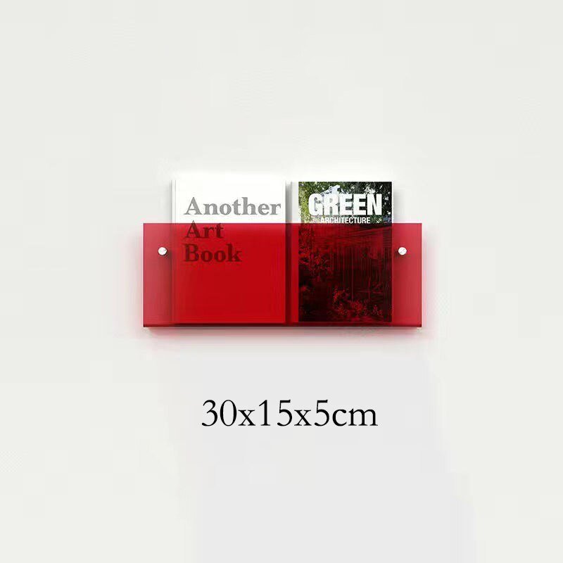 Wandplank van Acrylaat voor Tijdschriften – Modern 50x15x5 cm Wandplanken voor Boeken en Vinyl 13