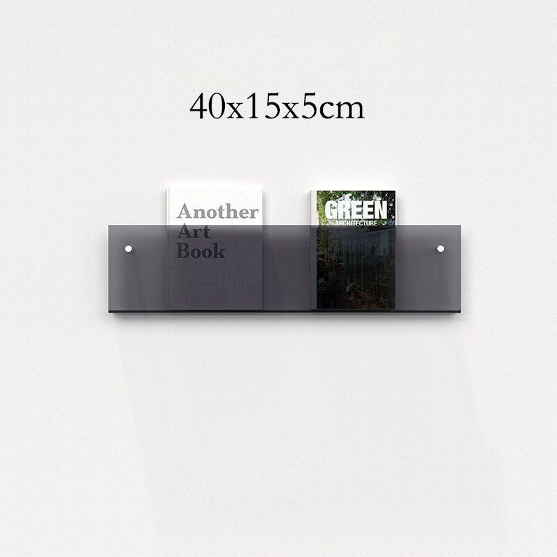 Wandplank van Acrylaat voor Tijdschriften – Modern 50x15x5 cm Wandplanken voor Boeken en Vinyl 14