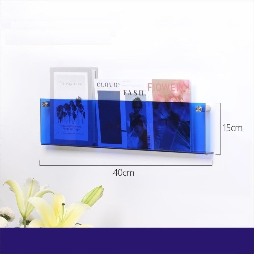 Wandplank van Acrylaat voor Tijdschriften – Modern 50x15x5 cm Wandplanken voor Boeken en Vinyl 20