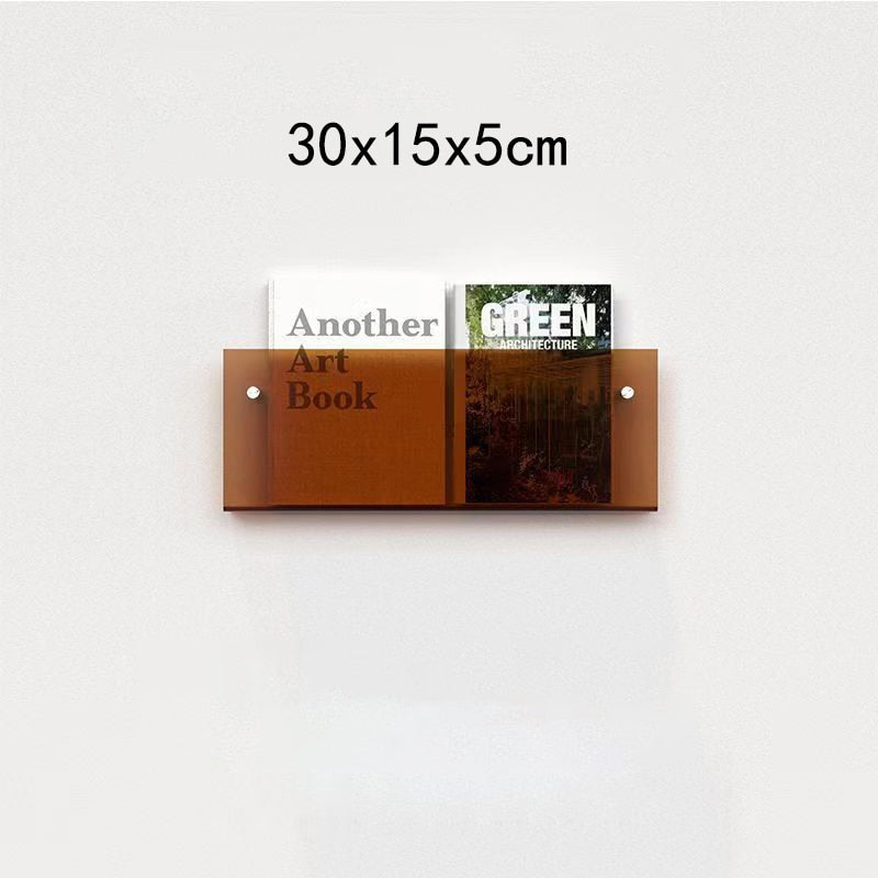Wandplank van Acrylaat voor Tijdschriften – Modern 50x15x5 cm Wandplanken voor Boeken en Vinyl 21