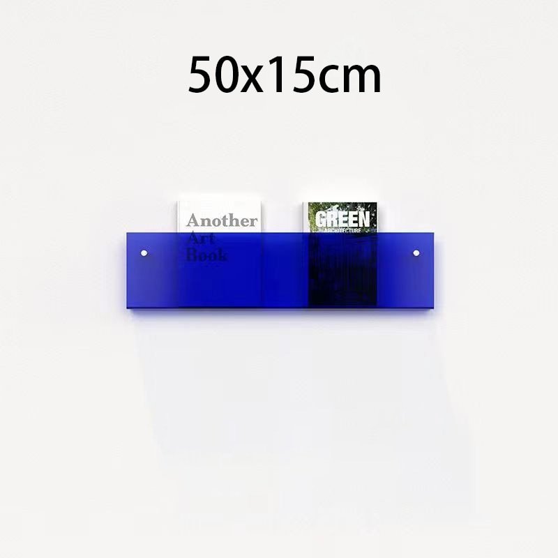 Wandplank van Acrylaat voor Tijdschriften – Modern 50x15x5 cm Wandplanken voor Boeken en Vinyl 22