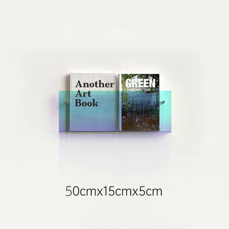 Wandplank van Acrylaat voor Tijdschriften – Modern 50x15x5 cm Wandplanken voor Boeken en Vinyl 24