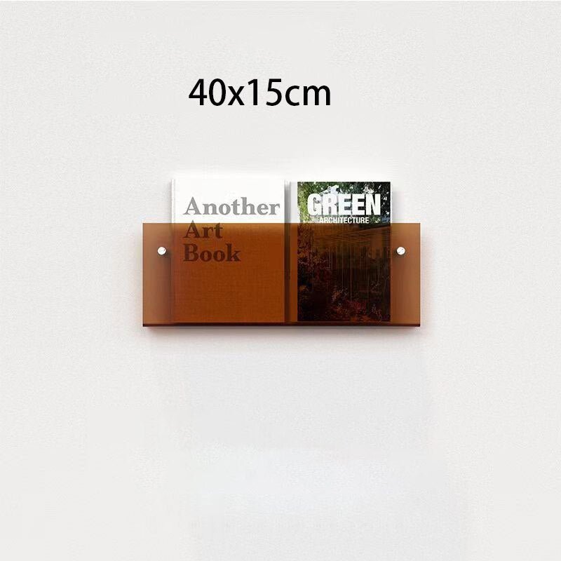 Wandplank van Acrylaat voor Tijdschriften – Modern 50x15x5 cm Wandplanken voor Boeken en Vinyl 25