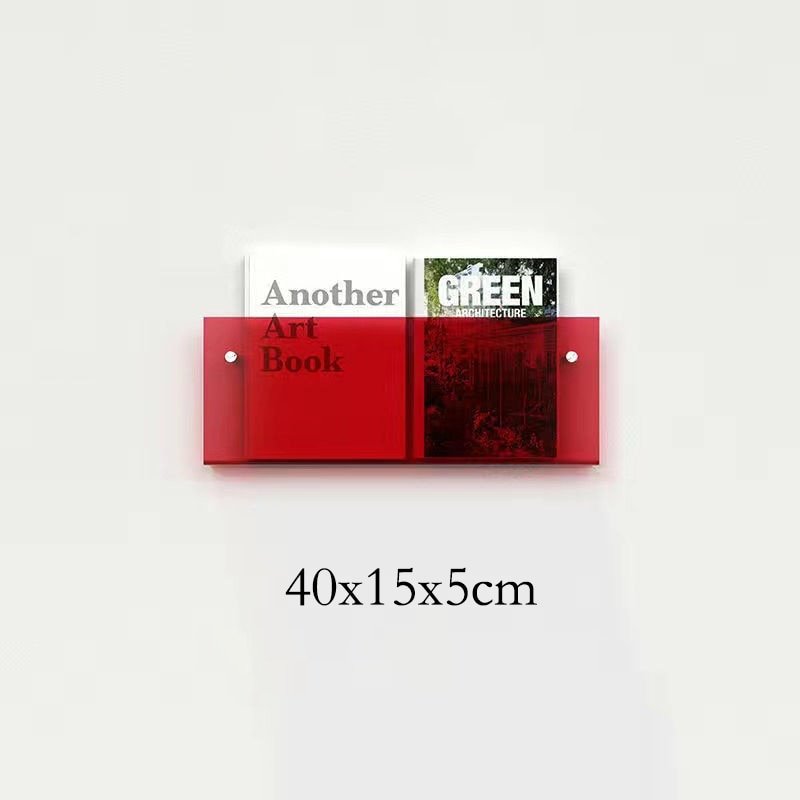 Wandplank van Acrylaat voor Tijdschriften – Modern 50x15x5 cm Wandplanken voor Boeken en Vinyl 29