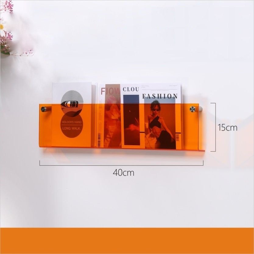 Wandplank van Acrylaat voor Tijdschriften – Modern 50x15x5 cm Wandplanken voor Boeken en Vinyl 8