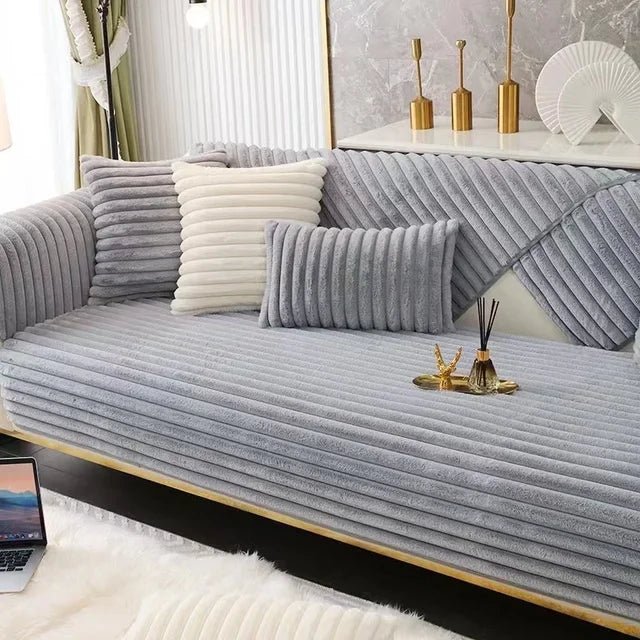 Bankhoes Sofa Cover Ribfluweel Waterafstotend Antislip Volledige Bescherming