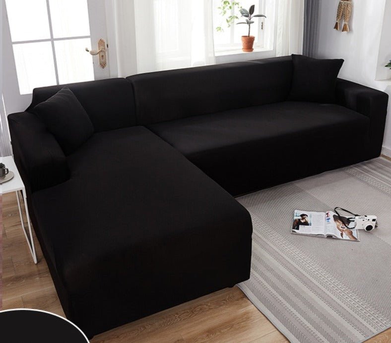 Sofahoes Bankhoes Rekbare Meubelbeschermer Waterafstotend Zwart